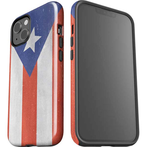 Puerto Rico Flag Distressed iPhone 15 Impact Case